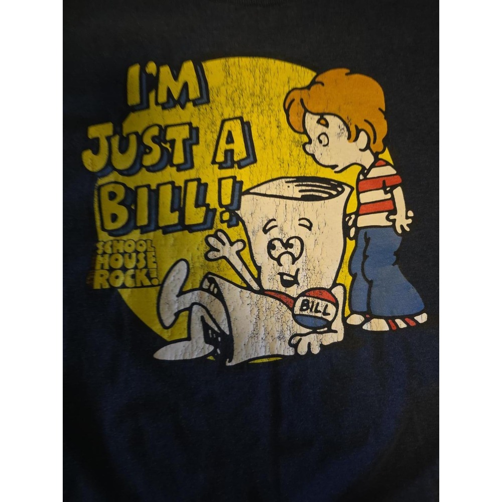 Schoolhouse Rock I'm Just a Bill T Shirt L Ripple Junction Retro Graphic Tee - Picture 2 of 4